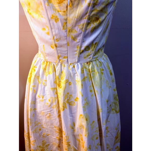 WAYF Yellow White Floral Desi Corset Dress Size XS NWT - Picture 7 of 10